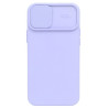 Etui SILICONE LENS na telefon Apple iPhone 14+ A2886 jasnofioletowe