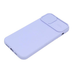Etui SILICONE LENS na telefon Apple iPhone 14+ A2886 jasnofioletowe