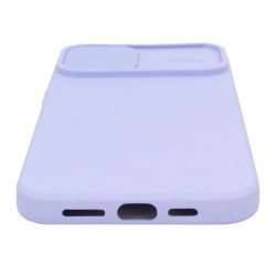 Etui SILICONE LENS na telefon Apple iPhone 14+ A2886 jasnofioletowe