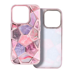Etui luksusowe geometryczne 3D TWINKI na telefon Apple iPhone 16+ A3290 różowe