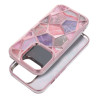 Etui luksusowe geometryczne 3D TWINKI na telefon Apple iPhone 16+ A3290 różowe