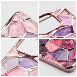Etui luksusowe geometryczne 3D TWINKI na telefon Apple iPhone 16+ A3290 różowe