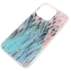 Etui Gold Glam na telefon Apple iPhone 13 A2482 peacock