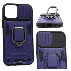 Etui PANCERNE RING LENS na telefon Apple iPhone 13 A2482 granatowe