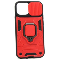 Etui PANCERNE RING LENS na telefon Apple iPhone 13 Mini A2628 czerwone