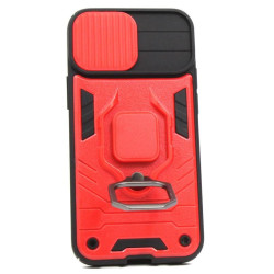 Etui PANCERNE RING LENS na telefon Apple iPhone 13 Mini A2628 czerwone