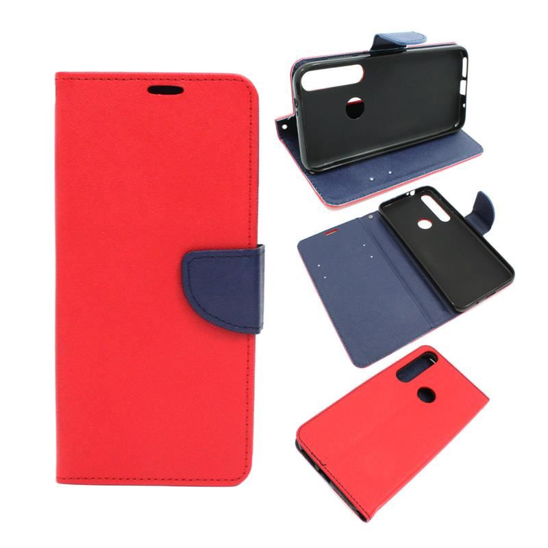 Etui Fancy Diary na telefon motorola moto g8+ XT2019 czerwone