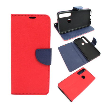 Etui Fancy Diary na telefon motorola moto g8+ XT2019 czerwone