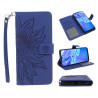 Etui Smart Flower na telefon TCL 305 6102A / 306 6102H / 30E 6127A / 305i 5164D / 30SE 4G 6165 granatowe