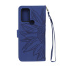 Etui Smart Flower na telefon TCL 305 6102A / 306 6102H / 30E 6127A / 305i 5164D / 30SE 4G 6165 granatowe