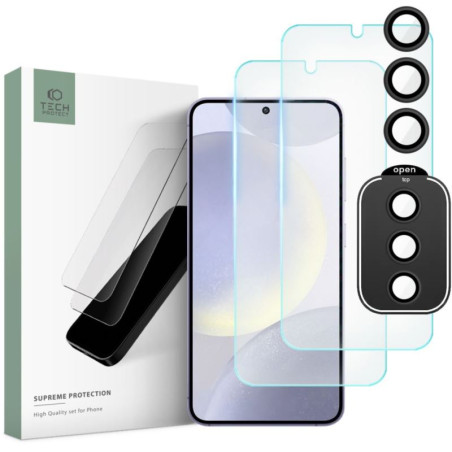 9H SZKŁO hartowane na telefon Samsung Galaxy S24+ 5G S926 Tech-Protect SUPREME SET