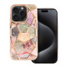 Etui luksusowe geometryczne 3D TWINKI na telefon Apple iPhone 16 Pro A3293 złote
