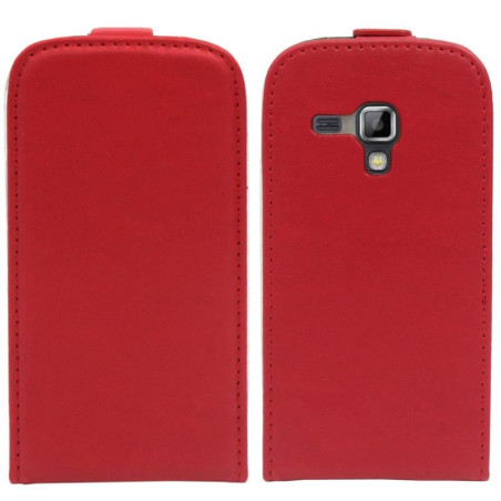 Etui pionowe z klapką SLIM FLEX na telefon Samsung Galaxy Trend S7560 / Duos S7562 / Trend+ S7580 S7582 czerwone