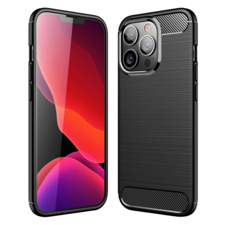 Etui Bumper Carbon Lux na telefon Apple iPhone 13 Pro A2638 czarne