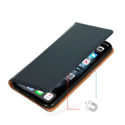 Etui KABURA SPECIAL FLIP na telefon Apple iPhone 13 Pro A2638 granatowe