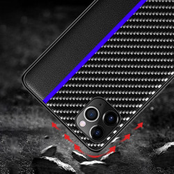 Etui Carbon Protect na telefon Apple iPhone 13 Pro Max A2643 czarno-niebieskie