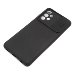 Etui Silicone Lens na telefon Samsung Galaxy A72 / A72 5G czarne