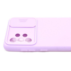 Etui Silicone Lens na telefon Samsung Galaxy A72 / A72 5G fioletowe