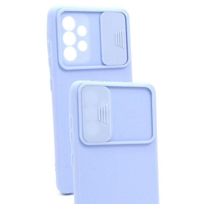 Etui SILICONE LENS na telefon Samsung Galaxy A72 A725 / A72 5G A726 niebieskie