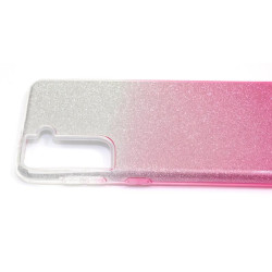 Etui Jelly Case SHINING HQ na telefon Samsung Galaxy S21+ 5G G996 srebrno-różowe
