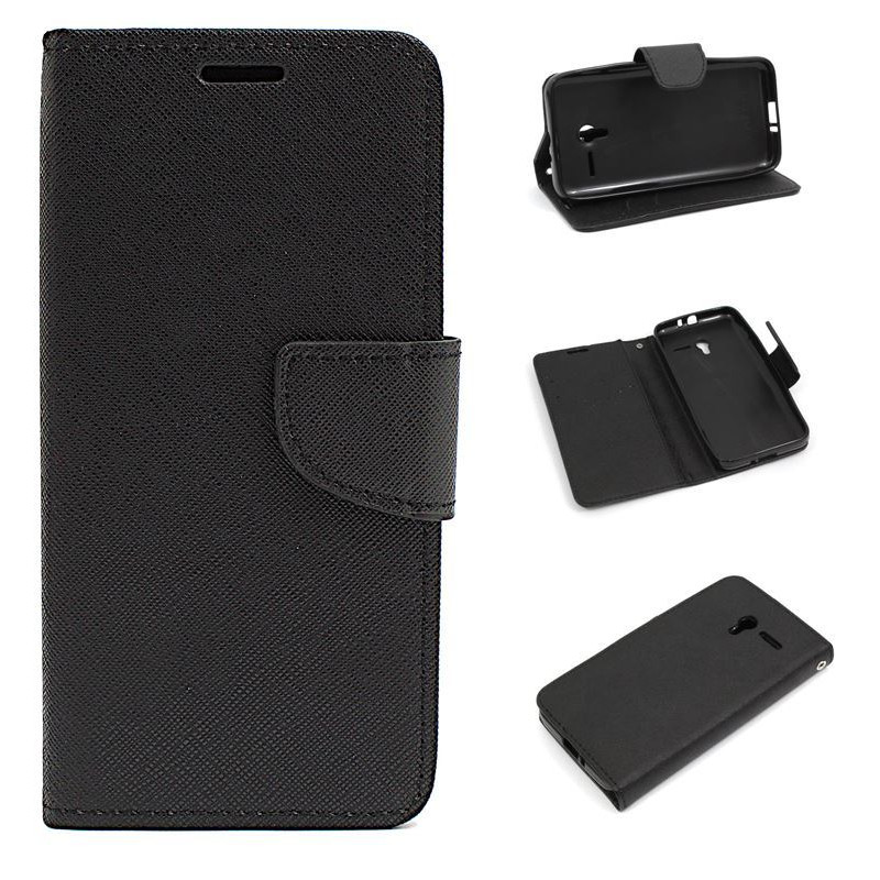 Etui Fancy Diary na telefon Alcatel PIXI 3 4,5" czarny
