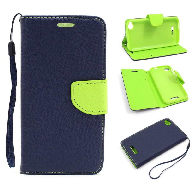 Etui Fancy Diary na telefon HTC Desire 320 granatowe