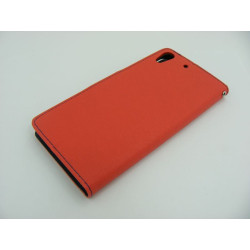 Etui Fancy Diary na telefon HTC Desire 728 / 728G czerwone