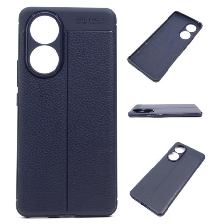 Etui Leather na telefon Huawei Nova 9 Pro / Honor 50 Pro granatowe