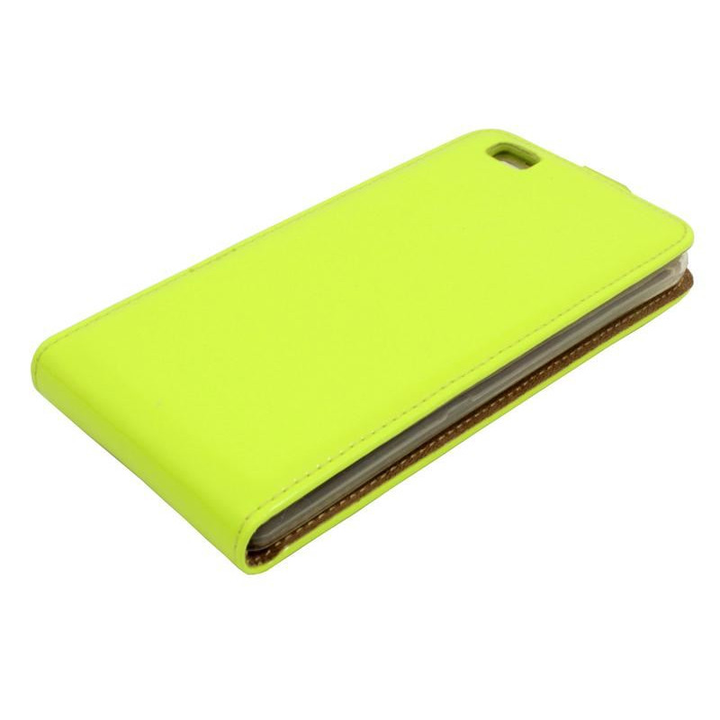 Etui pionowe z klapką SLIM FLEX FRESH na telefon Huawei P8 Lite limonkowe