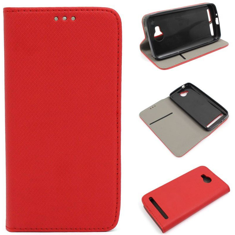 Etui Smart Magnet na telefon Huawei Y3II LUA-L21 czerwone