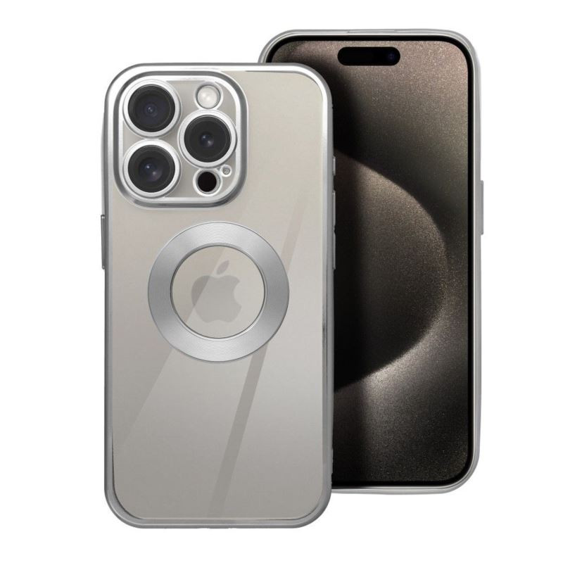 Etui Glam na telefon Apple iPhone 16 Pro Max A3296 srebrne