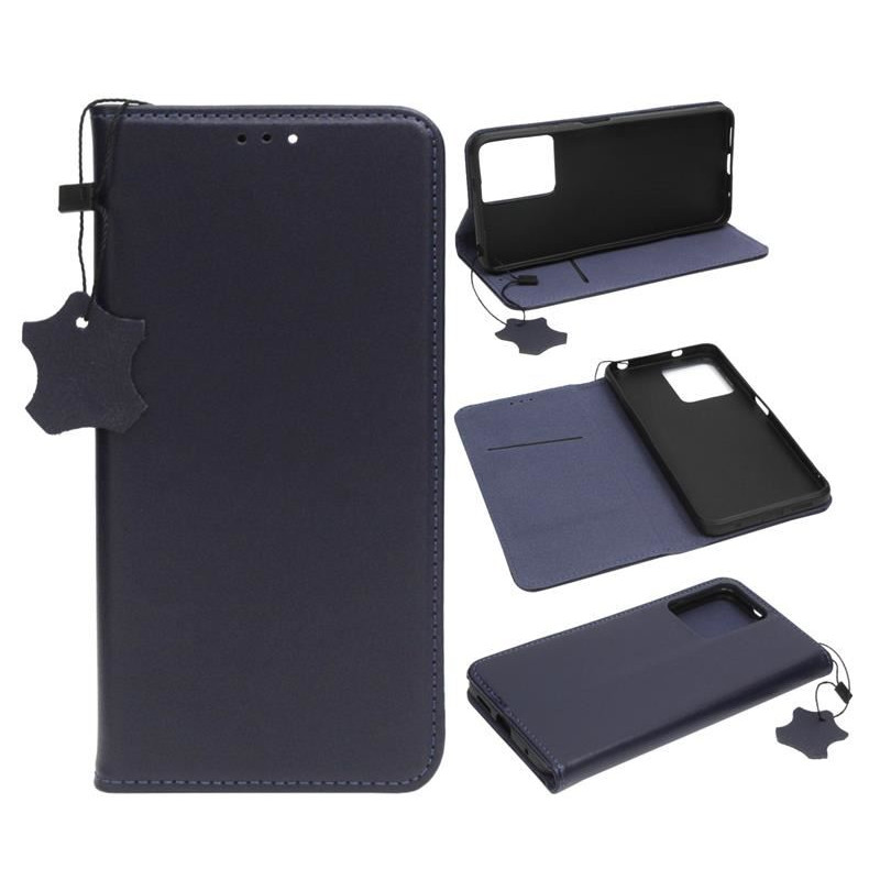 Etui Smart Pro Leather na telefon Xiaomi Redmi Note 12 4G LTE MZB0E7NEU MZB0DOBEU granatowe