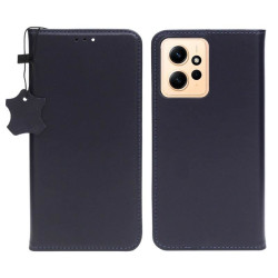 Etui Smart Pro Leather na telefon Xiaomi Redmi Note 12 4G LTE MZB0E7NEU MZB0DOBEU granatowe