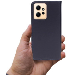 Etui Smart Pro Leather na telefon Xiaomi Redmi Note 12 4G LTE MZB0E7NEU MZB0DOBEU granatowe