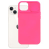 Etui SILICONE LENS na telefon Apple iPhone 14+ A2886 różowe