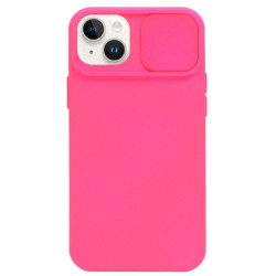 Etui SILICONE LENS na telefon Apple iPhone 14+ A2886 różowe