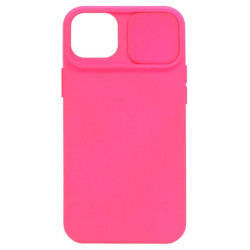 Etui SILICONE LENS na telefon Apple iPhone 14+ A2886 różowe