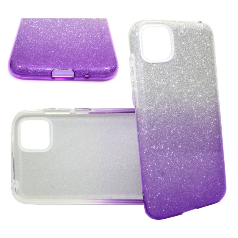 Etui Jelly Case SHINING HQ na telefon Huawei Y5p DRA-L29 srebrno-fioletowe