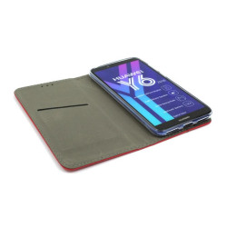 Etui Smart Magnet na telefon Huawei Y6 2018 ATU-L21 czerwony