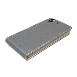 Etui pionowe z klapką SLIM FLEX na telefon Huawei Y6II grafitowe