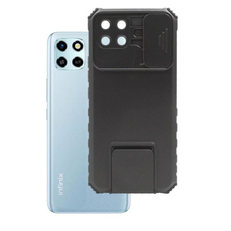 Etui Pancerne CAMSHIELD Stand na telefon Infinix Smart 6 HD X6512 czarne