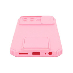 Etui Pancerne CAMSHIELD Stand na telefon Infinix Smart 6 HD X6512 różowe