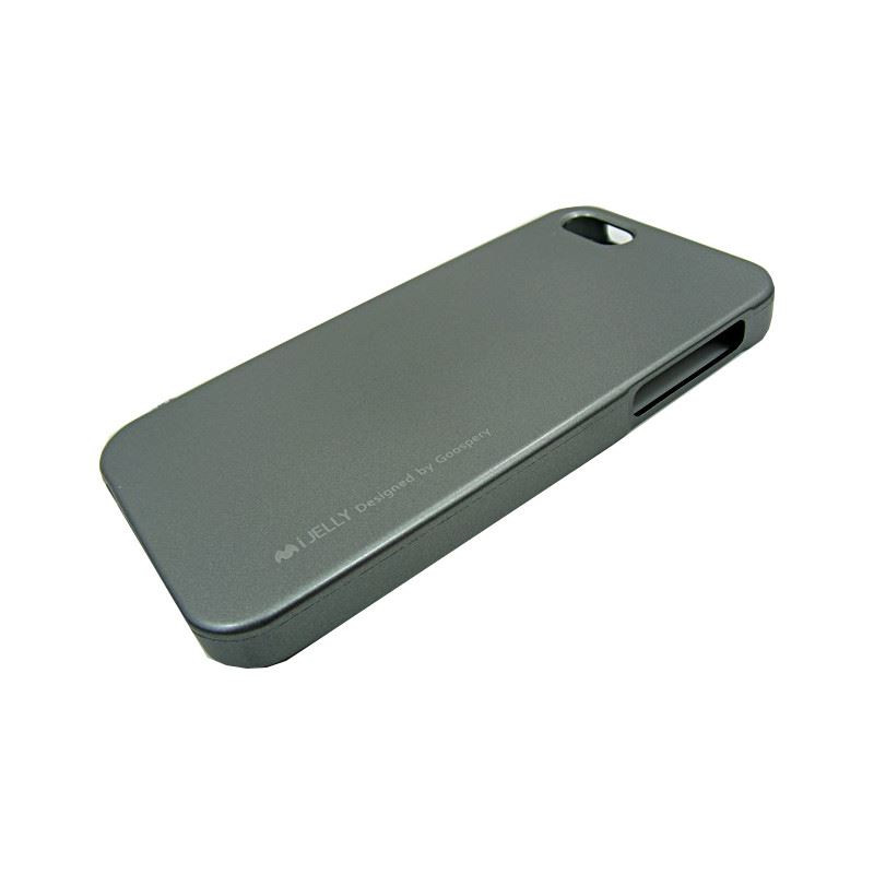 Etui Futerał Mercury i-JELLY METAL na telefon Apple iPhone 5 A1428 / 5S A1453 / SE A1723 szare