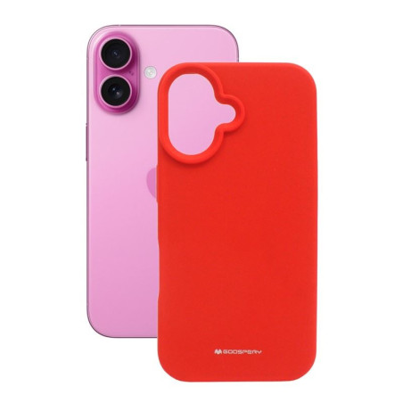Etui Mercury SILICONE na telefon Apple iPhone 16 A3287 czerwone