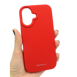 Etui Mercury SILICONE na telefon Apple iPhone 16 A3287 czerwone