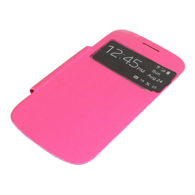Etui Flip Case Window na telefon Samsung Galaxy Trend S7560 / Duos S7562 / Trend+ S7580 S7582 różowe