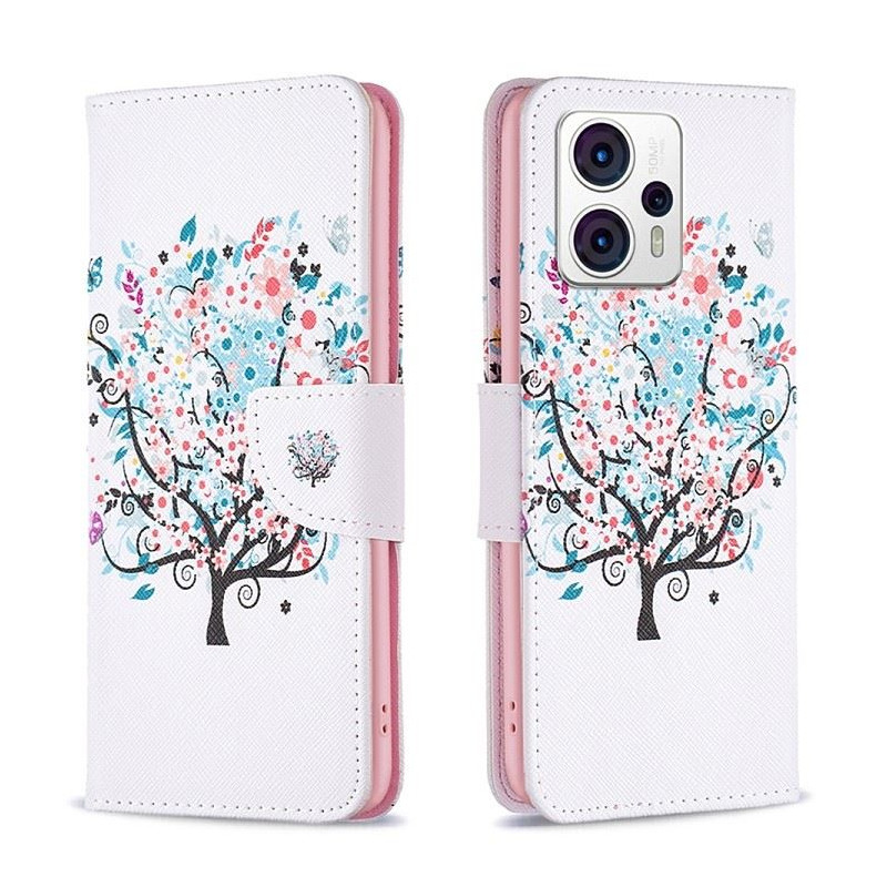 Etui Fancy Diary na telefon motorola moto g13 4G XT2331 / g23 4G XT2333 / g53 5G XT2335 drzewko