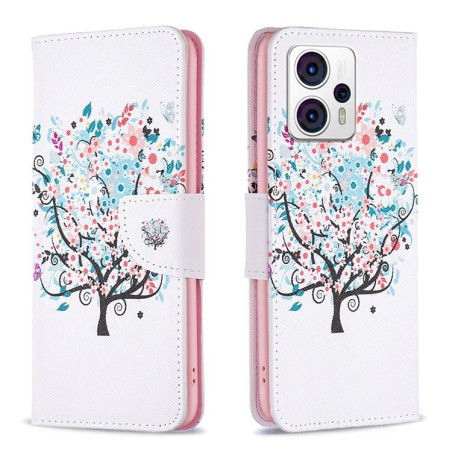 Etui Fancy Diary na telefon motorola moto g13 4G XT2331 / g23 4G XT2333 / g53 5G XT2335 drzewko