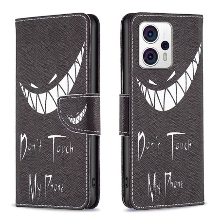 Etui Fancy Diary na telefon motorola moto g13 4G XT2331 / g23 4G XT2333 / g53 5G XT2335 uśmiech