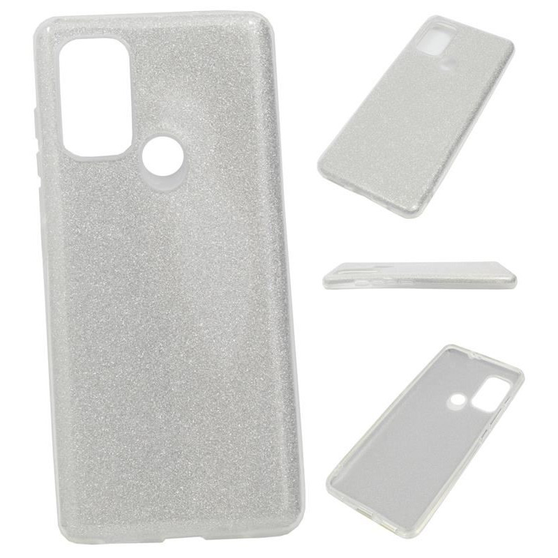 Etui Jelly Case SHINING HQ na telefon motorola moto g60s XT2133 srebrne